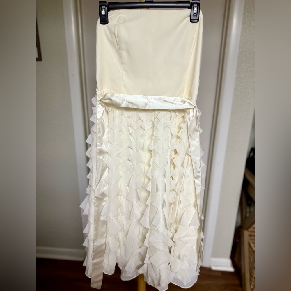 White House Black Market Tiered Waterfall Cocktail Dress
